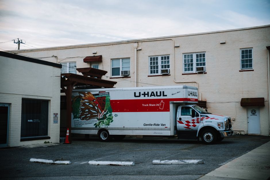Loading a large moving truck for long distance relocation